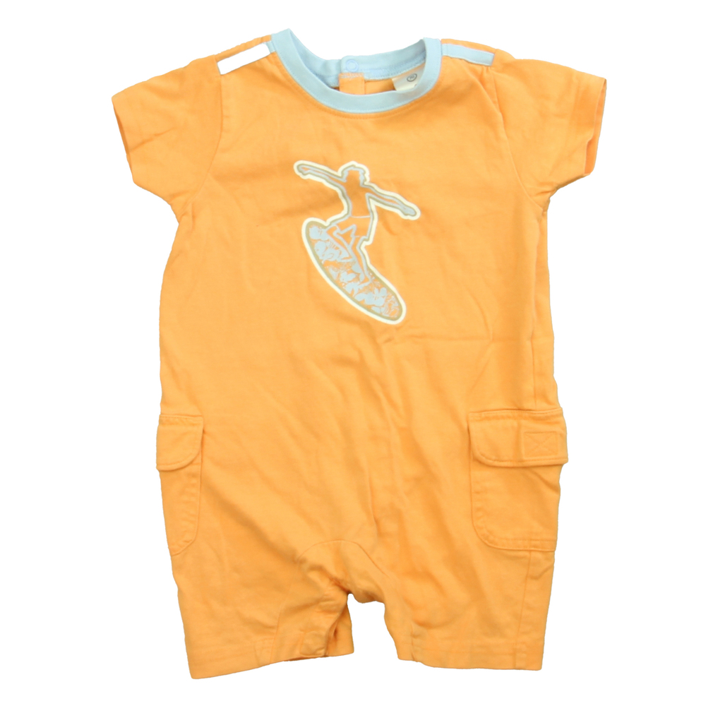 Hanna Andersson Boys Orange | Blue Romper size: 6-12 Months